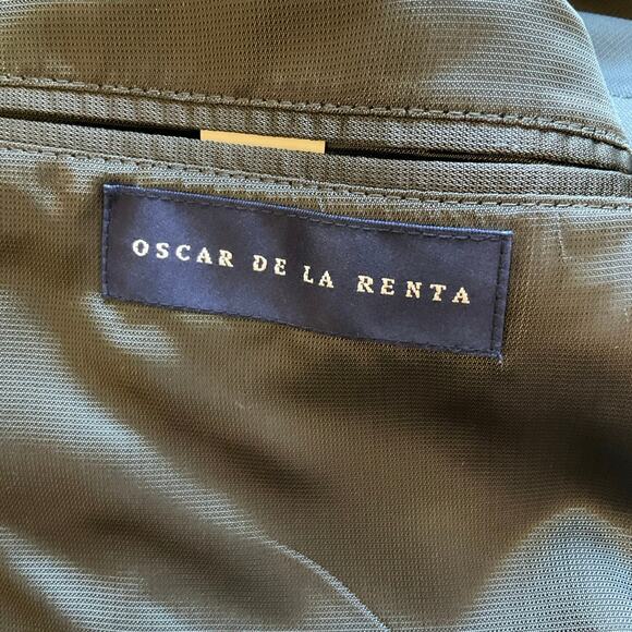 Oscar de la Renta 42R Gray Lambswool Cashmere Blazer Two Button Sport Coat - Picture 6 of 9